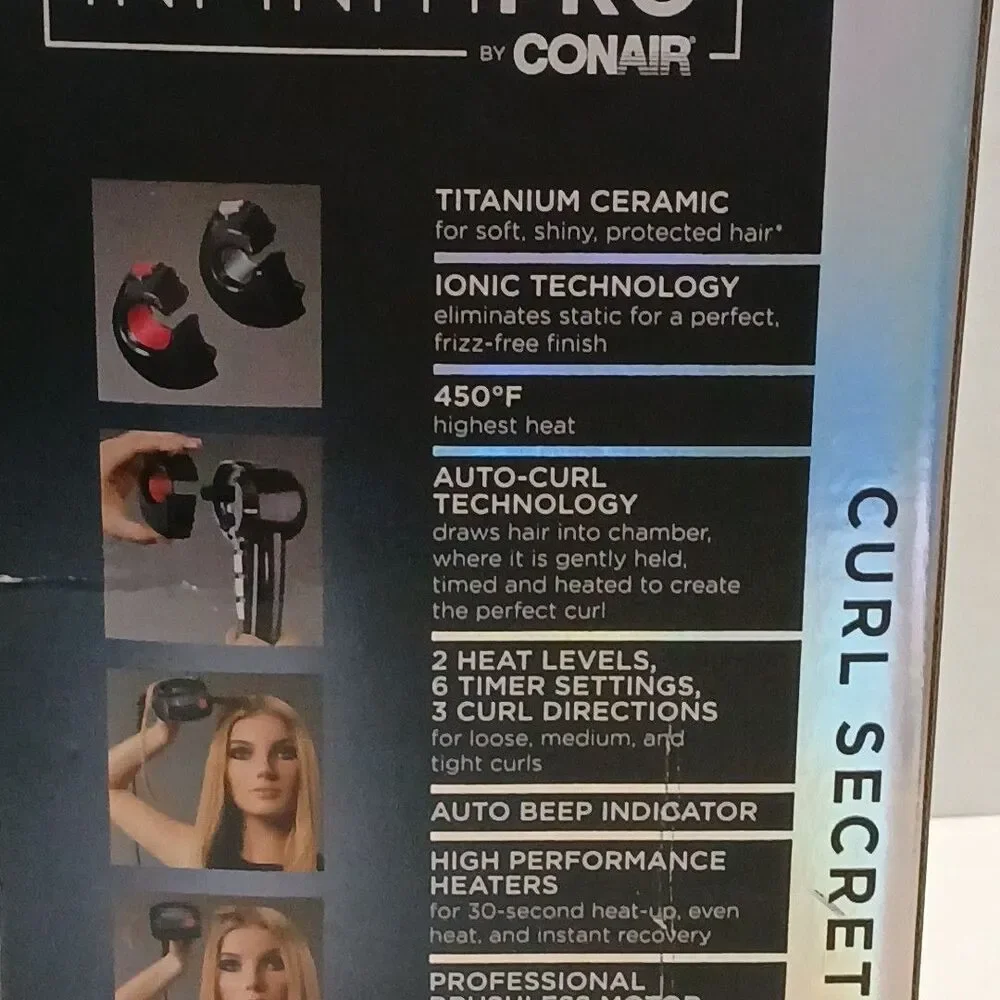New Open Box Conair Infiniti Pro Curl Secret 2.0 Defined Curls Hair Curling Iron